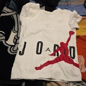 Jordan Kids White and Red Logo T-Shirt